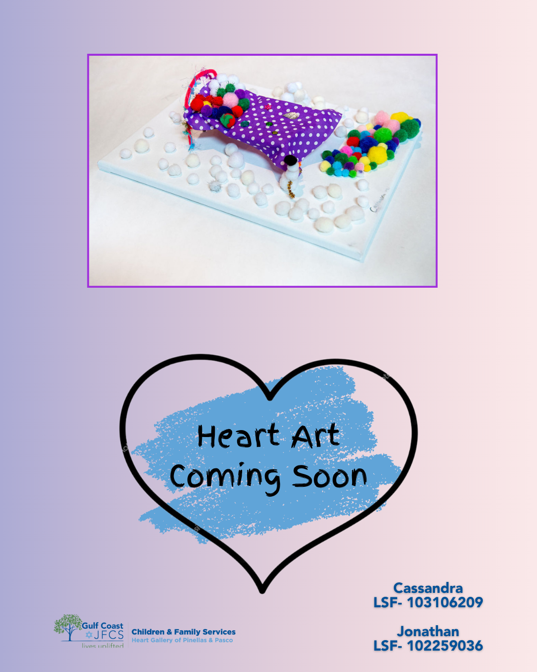 Pinellas-Pasco Heart Gallery logo, "A Program of Gulf Coast JFCS"