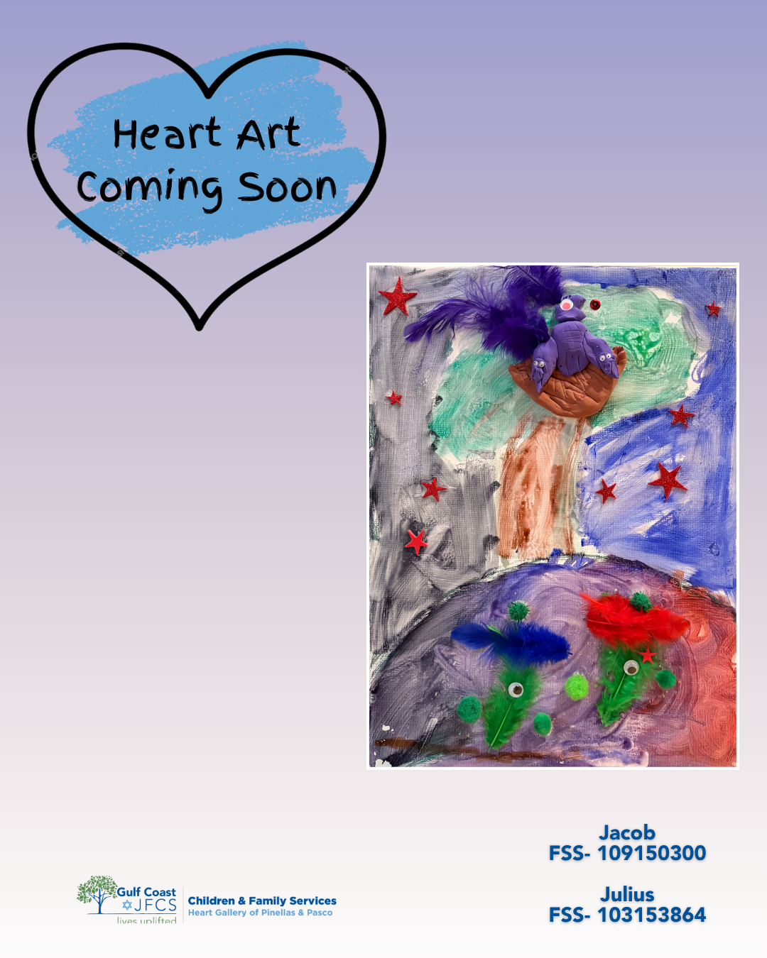 Pinellas-Pasco Heart Gallery logo, "A Program of Gulf Coast JFCS"
