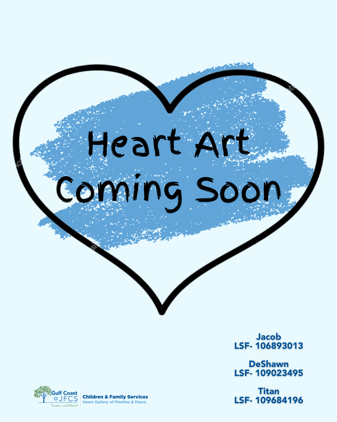 Pinellas-Pasco Heart Gallery logo, "A Program of Gulf Coast JFCS"