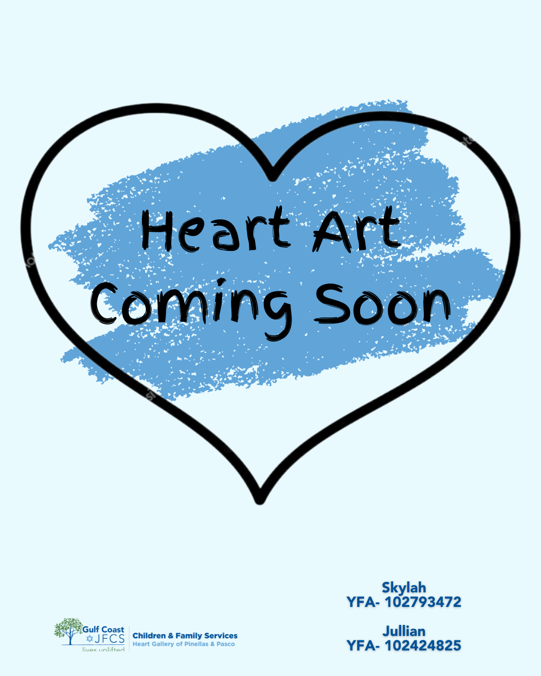 Pinellas-Pasco Heart Gallery logo, "A Program of Gulf Coast JFCS"